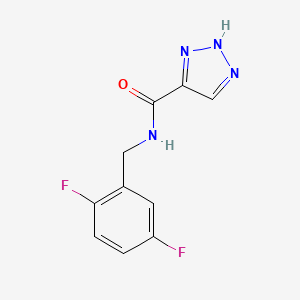 molecular formula C10H8F2N4O B2573544 N-(2,5-二氟苄基)-1H-1,2,3-三唑-5-甲酰胺 CAS No. 1488873-88-6