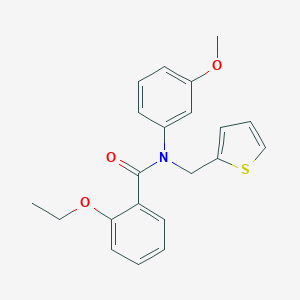 molecular formula C21H21NO3S B257355 2-ethoxy-N-(3-methoxyphenyl)-N-(2-thienylmethyl)benzamide 