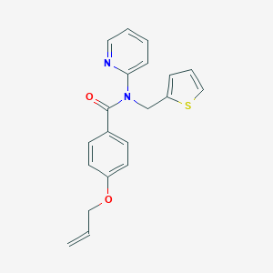 molecular formula C20H18N2O2S B257356 4-(allyloxy)-N-pyridin-2-yl-N-(2-thienylmethyl)benzamide 