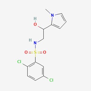 molecular formula C13H14Cl2N2O3S B2573567 2,5-dichloro-N-(2-hydroxy-2-(1-methyl-1H-pyrrol-2-yl)ethyl)benzenesulfonamide CAS No. 1396885-20-3