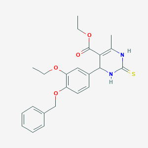Ethyl 4-(4-(benzyloxy)-3-ethoxyphenyl)-6-methyl-2-thioxo-1,2,3,4-tetrahydropyrimidine-5-carboxylate