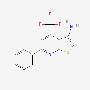 6-Phenyl-4-(trifluoromethyl)thieno[2,3-b]pyridin-3-amine