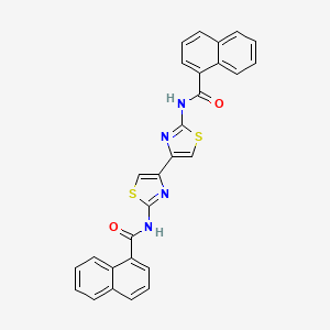 N-[4-[2-(naphthalene-1-carbonylamino)-1,3-thiazol-4-yl]-1,3-thiazol-2-yl]naphthalene-1-carboxamide