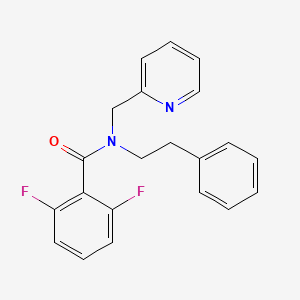 molecular formula C21H18F2N2O B2573595 2,6-difluoro-N-phenethyl-N-(pyridin-2-ylmethyl)benzamide CAS No. 1286714-16-6