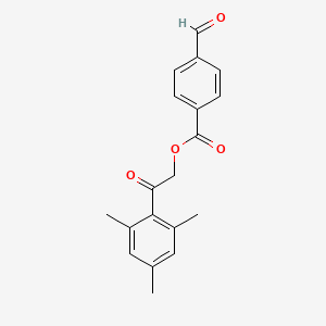 molecular formula C19H18O4 B2573597 [2-Oxo-2-(2,4,6-trimethylphenyl)ethyl] 4-formylbenzoate CAS No. 730955-05-2