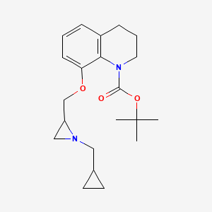 Tert-butyl 8-[[1-(cyclopropylmethyl)aziridin-2-yl]methoxy]-3,4-dihydro-2H-quinoline-1-carboxylate