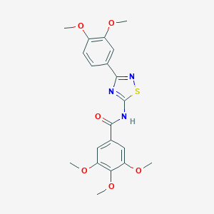 molecular formula C20H21N3O6S B257360 N-[3-(3,4-dimethoxyphenyl)-1,2,4-thiadiazol-5-yl]-3,4,5-trimethoxybenzamide 