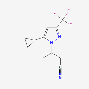 3-(5-Cyclopropyl-3-(trifluoromethyl)-1H-pyrazol-1-yl)butanenitrile