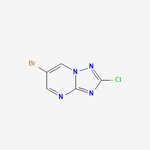 molecular formula C5H2BrClN4 B2573610 6-溴-2-氯-[1,2,4]三唑并[1,5-a]嘧啶 CAS No. 1779766-69-6