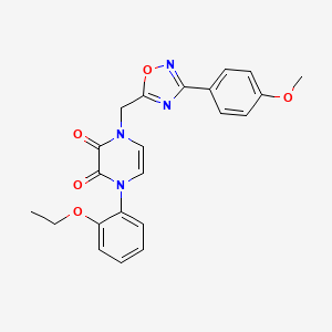 1-(2-ethoxyphenyl)-4-((3-(4-methoxyphenyl)-1,2,4-oxadiazol-5-yl)methyl)pyrazine-2,3(1H,4H)-dione