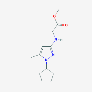 Methyl 2-[(1-cyclopentyl-5-methylpyrazol-3-yl)amino]acetate