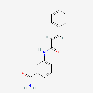 molecular formula C16H14N2O2 B2573636 3-(肉桂酰胺基)苯甲酰胺 CAS No. 316137-21-0