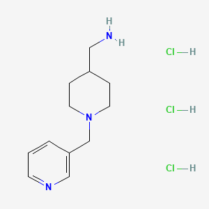 [1-(Pyridin-3-ylmethyl)piperidin-4-yl]methanamine trihydrochloride