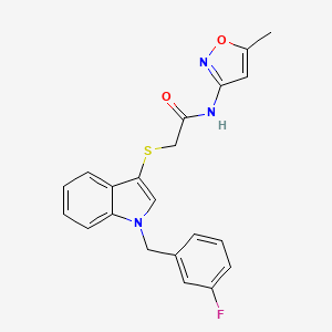 2-((1-(3-fluorobenzyl)-1H-indol-3-yl)thio)-N-(5-methylisoxazol-3-yl)acetamide