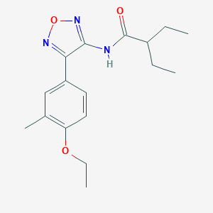 molecular formula C17H23N3O3 B257365 N-[4-(4-ethoxy-3-methylphenyl)-1,2,5-oxadiazol-3-yl]-2-ethylbutanamide 