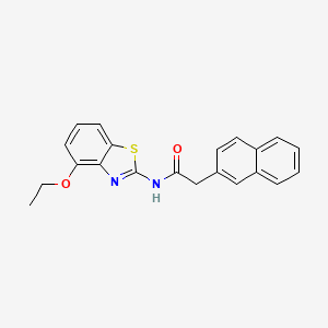 molecular formula C21H18N2O2S B2573651 N-(4-乙氧基苯并[d]噻唑-2-基)-2-(萘-2-基)乙酰胺 CAS No. 955827-77-7