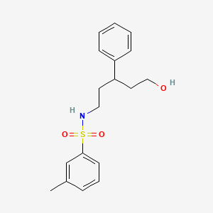 molecular formula C18H23NO3S B2573654 N-(5-羟基-3-苯基戊基)-3-甲基苯磺酰胺 CAS No. 1798457-45-0