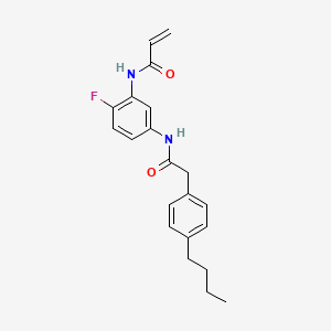 N-{5-[2-(4-butylphenyl)acetamido]-2-fluorophenyl}prop-2-enamide