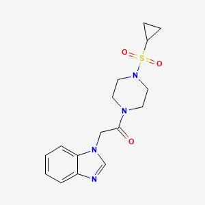 2-(1H-benzo[d]imidazol-1-yl)-1-(4-(cyclopropylsulfonyl)piperazin-1-yl)ethanone