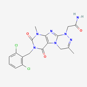 2-[7-(2,6-dichlorobenzyl)-3,9-dimethyl-6,8-dioxo-6,7,8,9-tetrahydro[1,2,4]triazino[3,4-f]purin-1(4H)-yl]acetamide