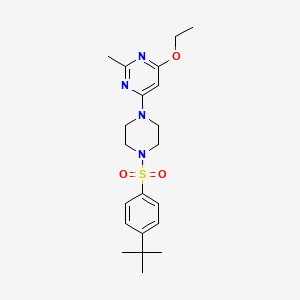 4-(4-((4-(Tert-butyl)phenyl)sulfonyl)piperazin-1-yl)-6-ethoxy-2-methylpyrimidine