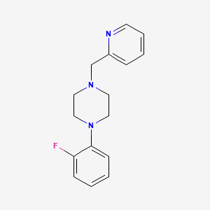 molecular formula C16H18FN3 B2573672 1-(2-氟苯基)-4-(吡啶-2-基甲基)哌嗪 CAS No. 631858-18-9