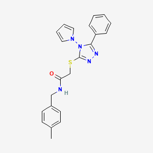 N-(4-methylbenzyl)-2-((5-phenyl-4-(1H-pyrrol-1-yl)-4H-1,2,4-triazol-3-yl)thio)acetamide