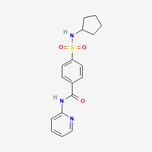 4-(cyclopentylsulfamoyl)-N-pyridin-2-ylbenzamide