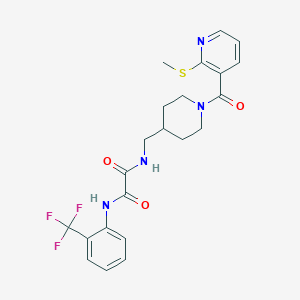 N1-((1-(2-(methylthio)nicotinoyl)piperidin-4-yl)methyl)-N2-(2-(trifluoromethyl)phenyl)oxalamide
