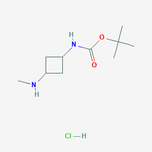 molecular formula C10H21ClN2O2 B2573684 Tert-butyl N-[3-(methylamino)cyclobutyl]carbamate;hydrochloride CAS No. 2551118-75-1