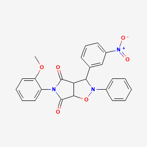 5-(2-methoxyphenyl)-3-(3-nitrophenyl)-2-phenyldihydro-2H-pyrrolo[3,4-d]isoxazole-4,6(5H,6aH)-dione