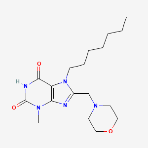 7-heptyl-3-methyl-8-(morpholinomethyl)-1H-purine-2,6(3H,7H)-dione