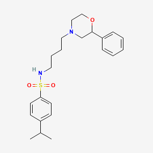 molecular formula C23H32N2O3S B2573704 4-isopropyl-N-(4-(2-phenylmorpholino)butyl)benzenesulfonamide CAS No. 954081-58-4