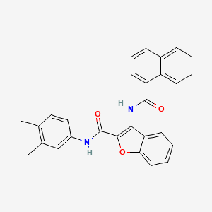 molecular formula C28H22N2O3 B2573715 3-(1-萘酰胺)-N-(3,4-二甲苯基)苯并呋喃-2-甲酰胺 CAS No. 888459-51-6