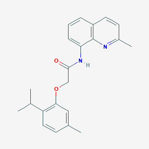 molecular formula C22H24N2O2 B257372 2-(2-isopropyl-5-methylphenoxy)-N-(2-methyl-8-quinolinyl)acetamide 