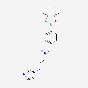 (3-Imidazol-1-yl-propyl)-[4-(4,4,5,5-tetramethyl-[1,3,2]dioxaborolan-2-yl)-benzyl]amine