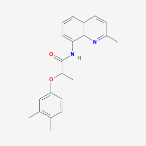molecular formula C21H22N2O2 B257373 2-(3,4-dimethylphenoxy)-N-(2-methyl-8-quinolinyl)propanamide 