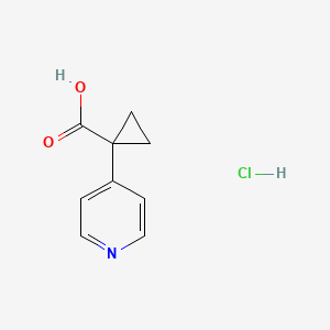 molecular formula C9H10ClNO2 B2573731 1-(吡啶-4-基)环丙烷羧酸盐酸盐 CAS No. 2287273-98-5