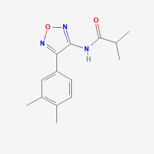 molecular formula C14H17N3O2 B257374 N-[4-(3,4-dimethylphenyl)-1,2,5-oxadiazol-3-yl]-2-methylpropanamide 