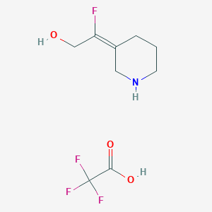 (2E)-2-Fluoro-2-piperidin-3-ylideneethanol;2,2,2-trifluoroacetic acid