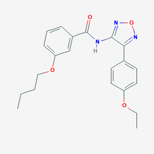 molecular formula C21H23N3O4 B257375 3-butoxy-N-[4-(4-ethoxyphenyl)-1,2,5-oxadiazol-3-yl]benzamide 