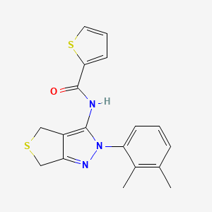 molecular formula C18H17N3OS2 B2573750 N-(2-(2,3-dimethylphenyl)-4,6-dihydro-2H-thieno[3,4-c]pyrazol-3-yl)thiophene-2-carboxamide CAS No. 450343-82-5
