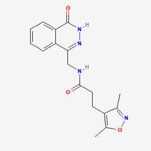 3-(3,5-dimethylisoxazol-4-yl)-N-((4-oxo-3,4-dihydrophthalazin-1-yl)methyl)propanamide