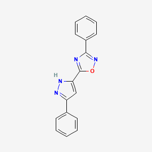 3-phenyl-5-(3-phenyl-1H-pyrazol-5-yl)-1,2,4-oxadiazole