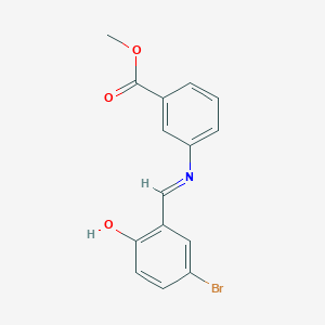 methyl 3-{[(1E)-(5-bromo-2-hydroxyphenyl)methylene]amino}benzoate