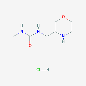 molecular formula C7H16ClN3O2 B2573792 3-Methyl-1-[(morpholin-3-yl)methyl]urea hydrochloride CAS No. 2044745-45-9