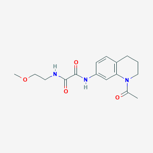 molecular formula C16H21N3O4 B2573798 N'-(1-acetyl-3,4-dihydro-2H-quinolin-7-yl)-N-(2-methoxyethyl)oxamide CAS No. 898465-74-2