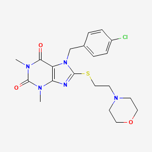 7-(4-chlorobenzyl)-1,3-dimethyl-8-((2-morpholinoethyl)thio)-1H-purine-2,6(3H,7H)-dione