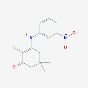 2-Iodo-5,5-dimethyl-3-[(3-nitrophenyl)amino]cyclohex-2-en-1-one