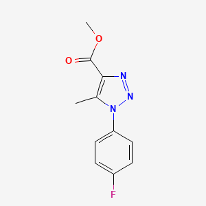 molecular formula C11H10FN3O2 B2573810 Methyl 1-(4-fluorophenyl)-5-methyl-1,2,3-triazole-4-carboxylate CAS No. 1147206-25-4